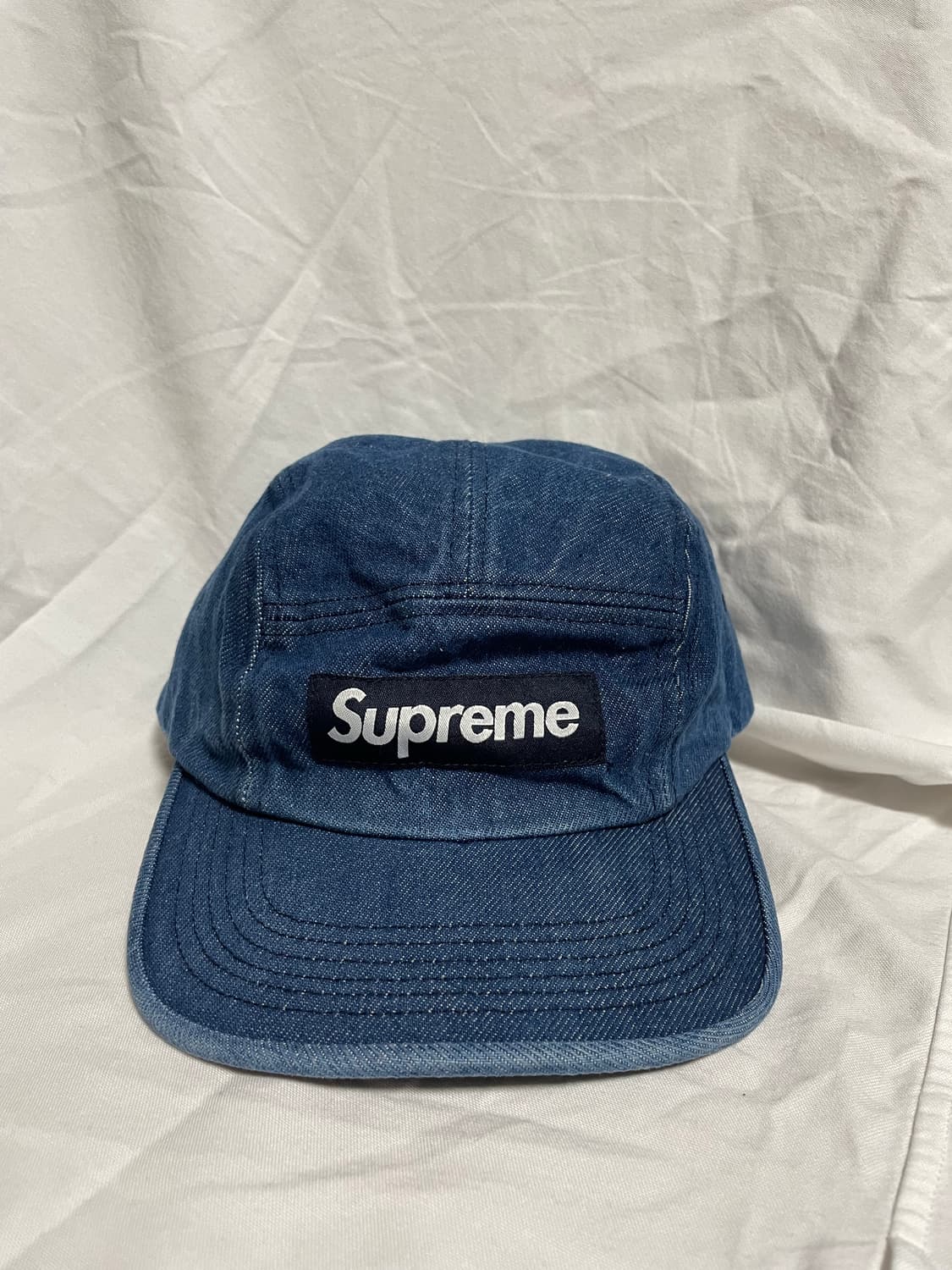 슈프림 워시드 치노 트윌 캠프캡 데님 - 23FW 상품이미지1