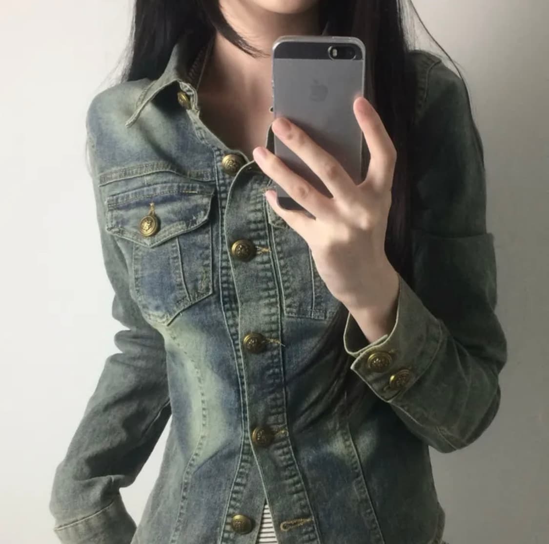 빈티지 워싱 데님 슬림 청자켓 셔츠남방 상품이미지3
