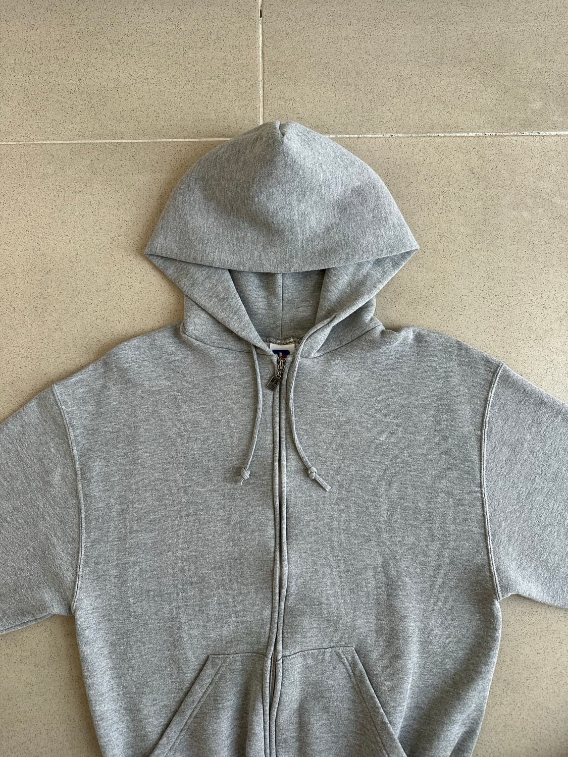 90s 빈티지 러셀 후드집업 그레이 M 상품이미지4
