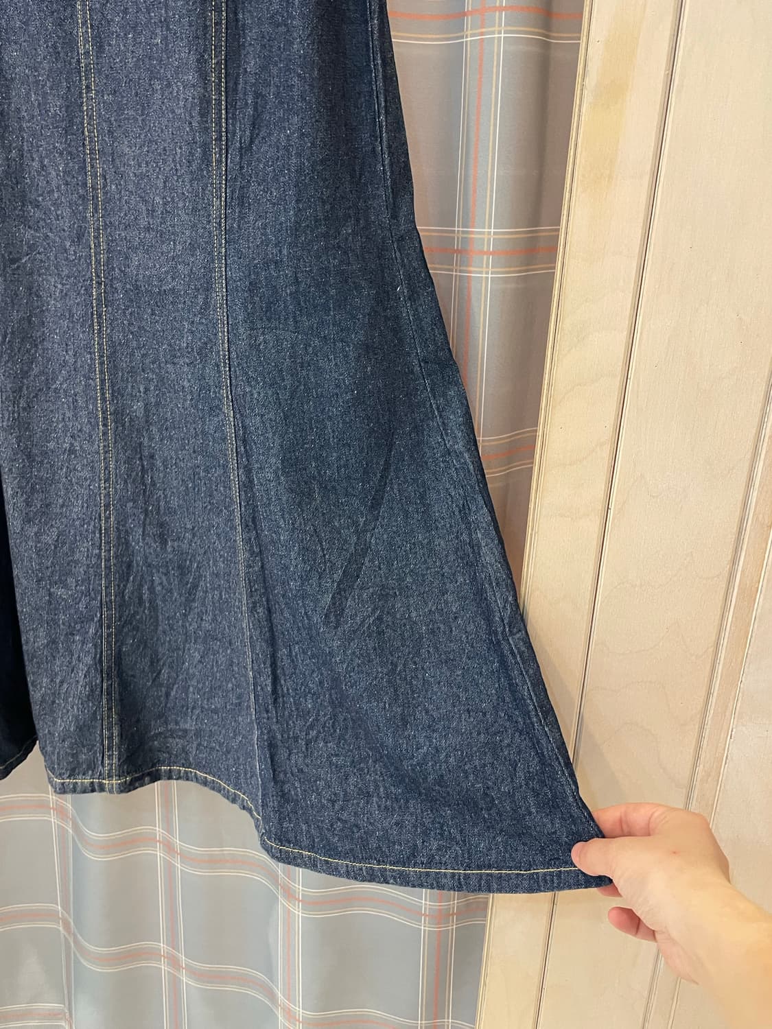 일본빈티지 디테일 다크데님스커트 상품이미지3