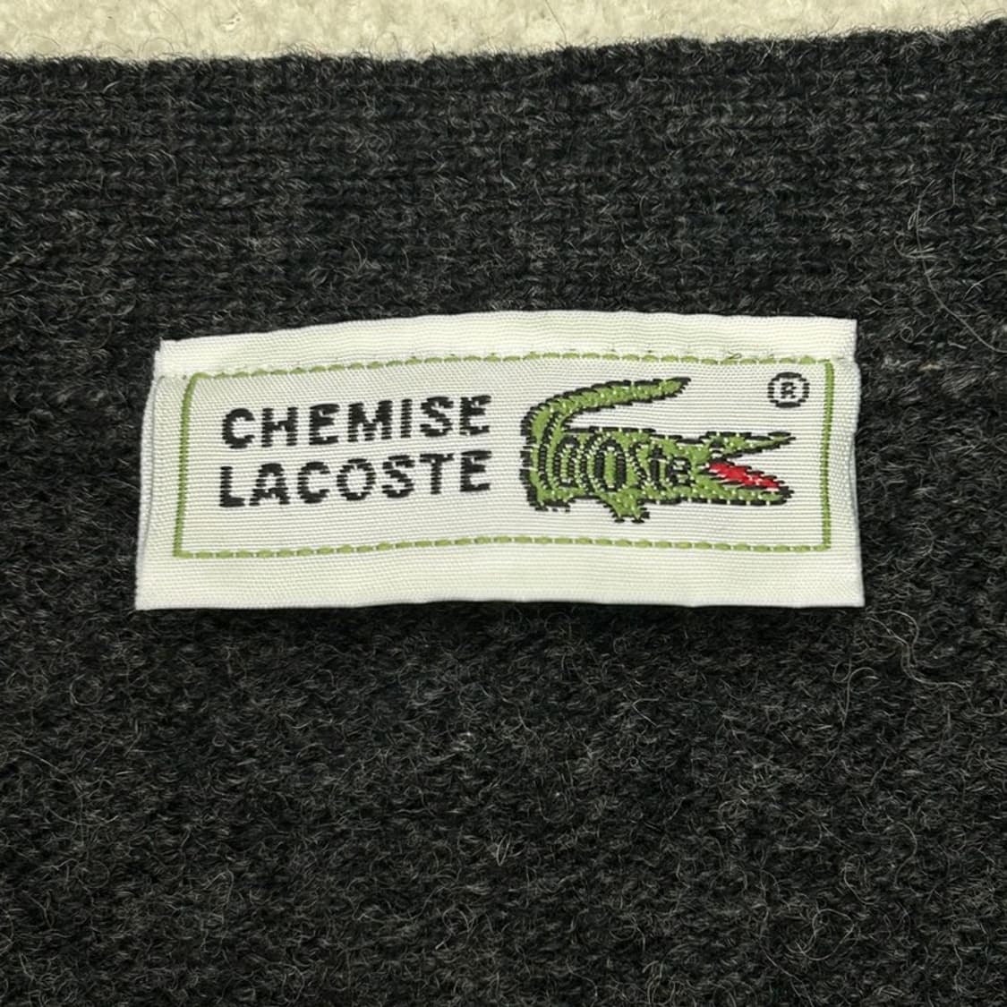 LACOSTE (일본판) 차콜 울 가디건 OS 상품이미지7