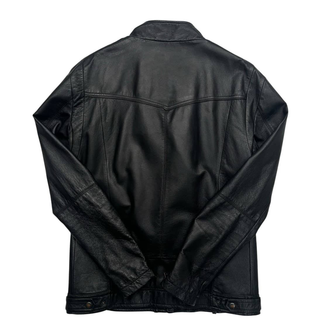 인더스트리 클로싱 빈티지 블랙 비대칭 레더 자켓 S 상품이미지4