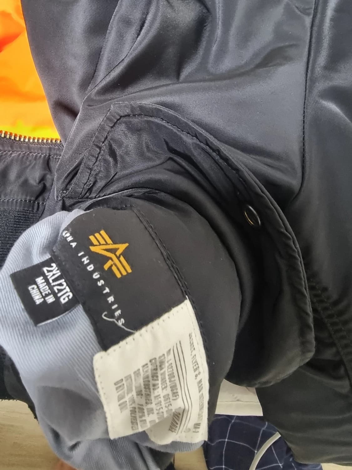 알파인더스트리 ma-1 블랙 xxl 상품이미지4