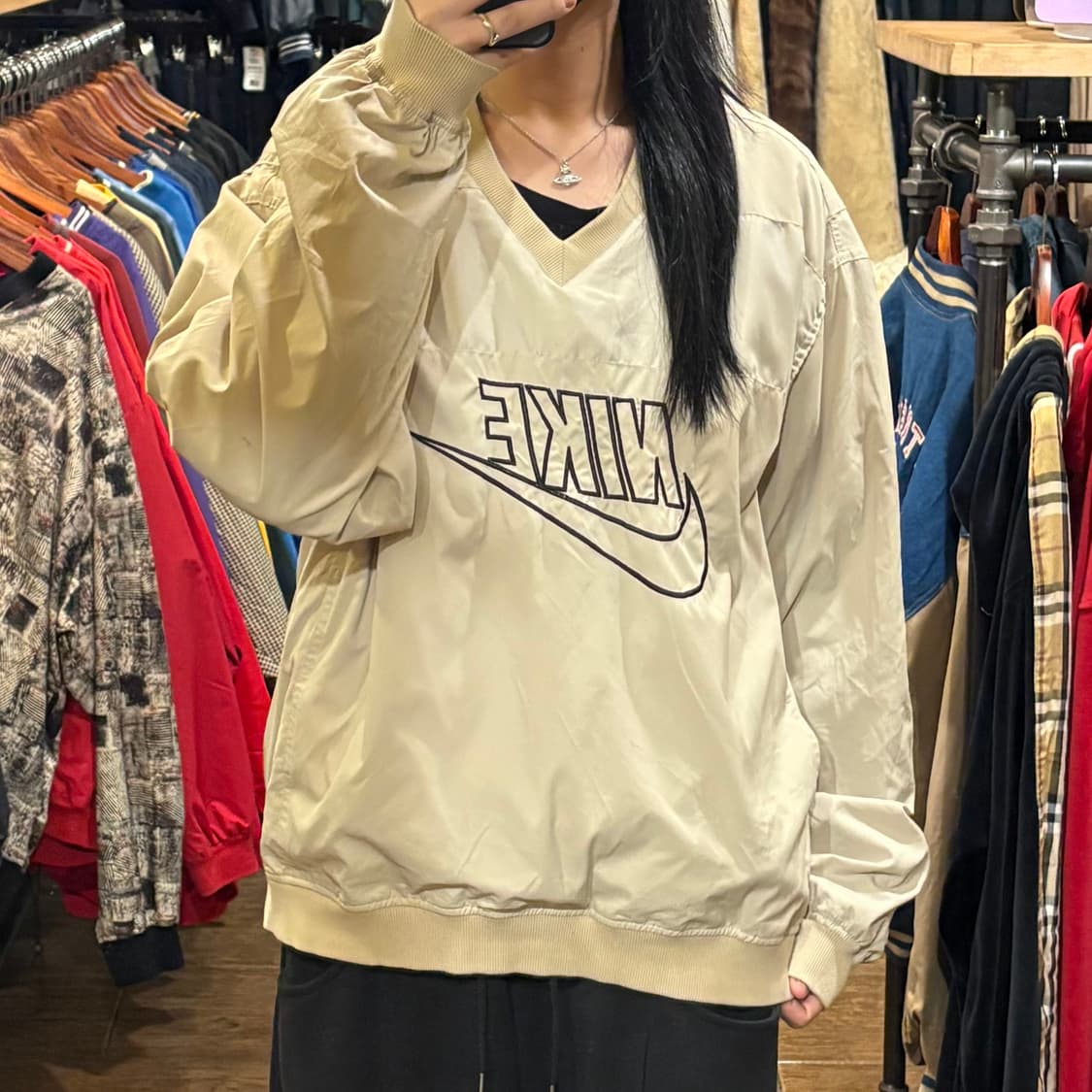 [HI] Nike 나이키 빅로고 웜업 아이보리 상품이미지2