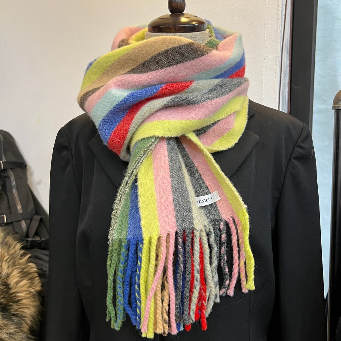 Johnstons 멀티컬러 울 머플러 상품이미지5