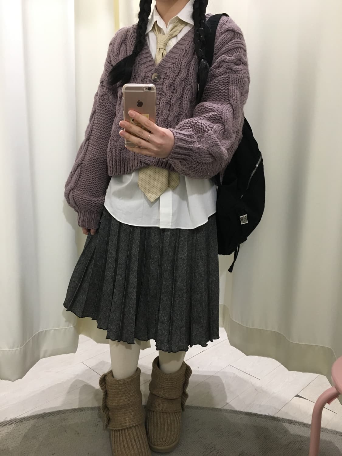 타로밀크티 꽈배기 가디건 상품이미지3