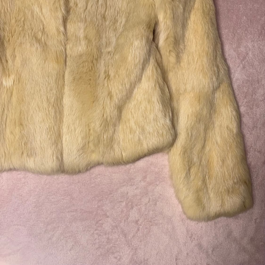 Barbie 바비 아이보리 래빗 퍼 자켓 상품이미지3