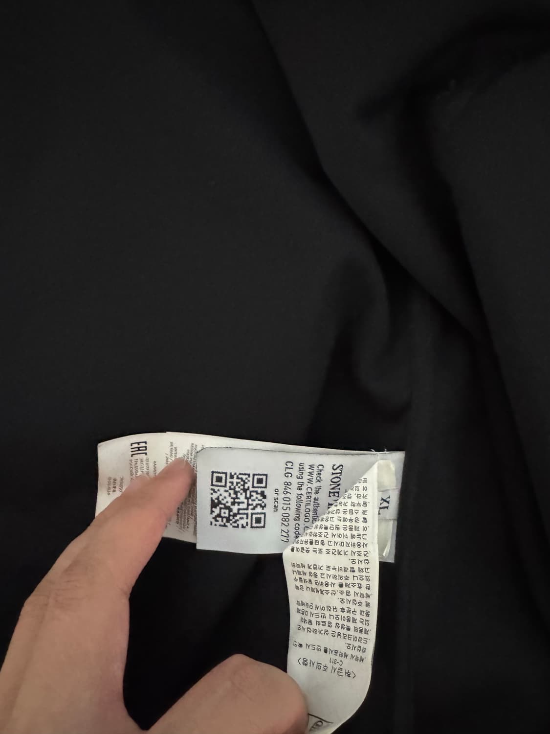 [새상품급][정품]스톤아일랜드 블랙 후드 소프트쉘 자켓 xl 상품이미지5