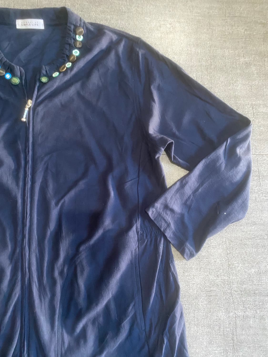 일본 Simplelife 올드스쿨아메카지 모리걸너드남 라운드디테일가디건 상품이미지2