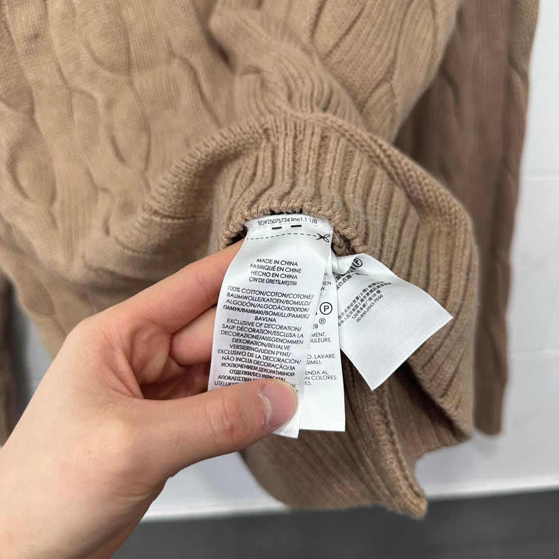 폴로 랄포로렌 코튼 케이블 니트 상품이미지4