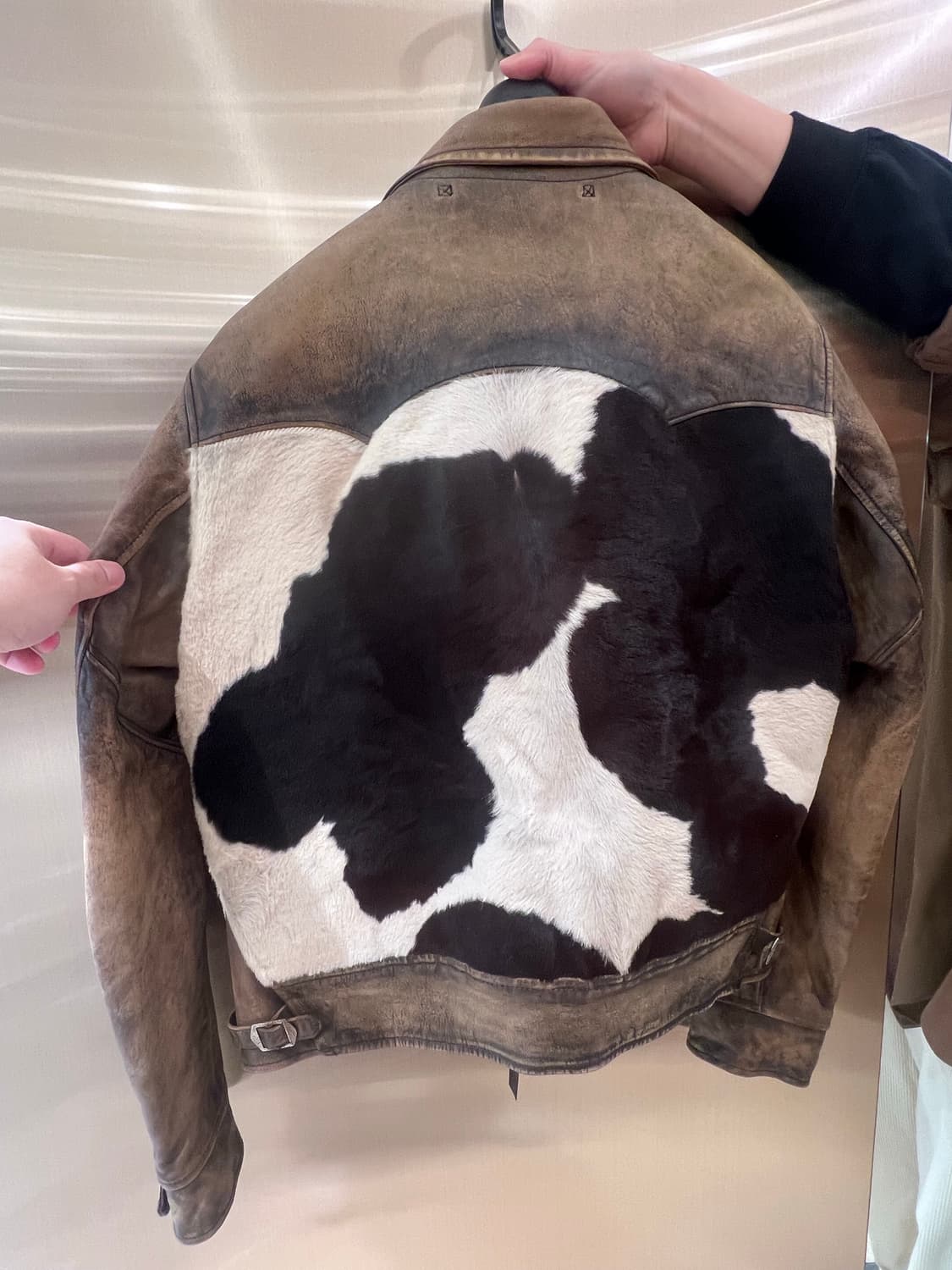 RRL 카우하이드 송치 모터사이클 레더재킷 M 상품이미지2