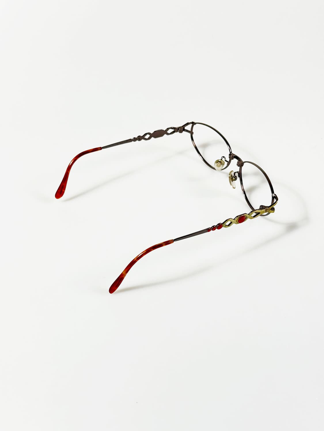 90s EVER YOUNG 슬림 오벌 메탈 프레임 빈티지 안경 상품이미지5