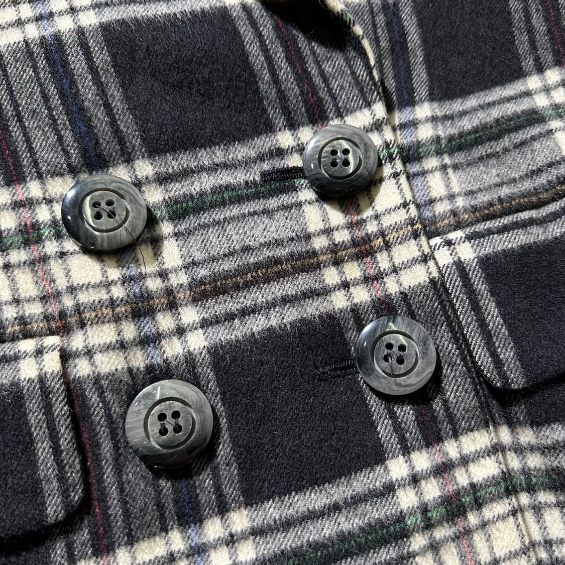 입생로랑 울 체크 더블 자켓 상품이미지4