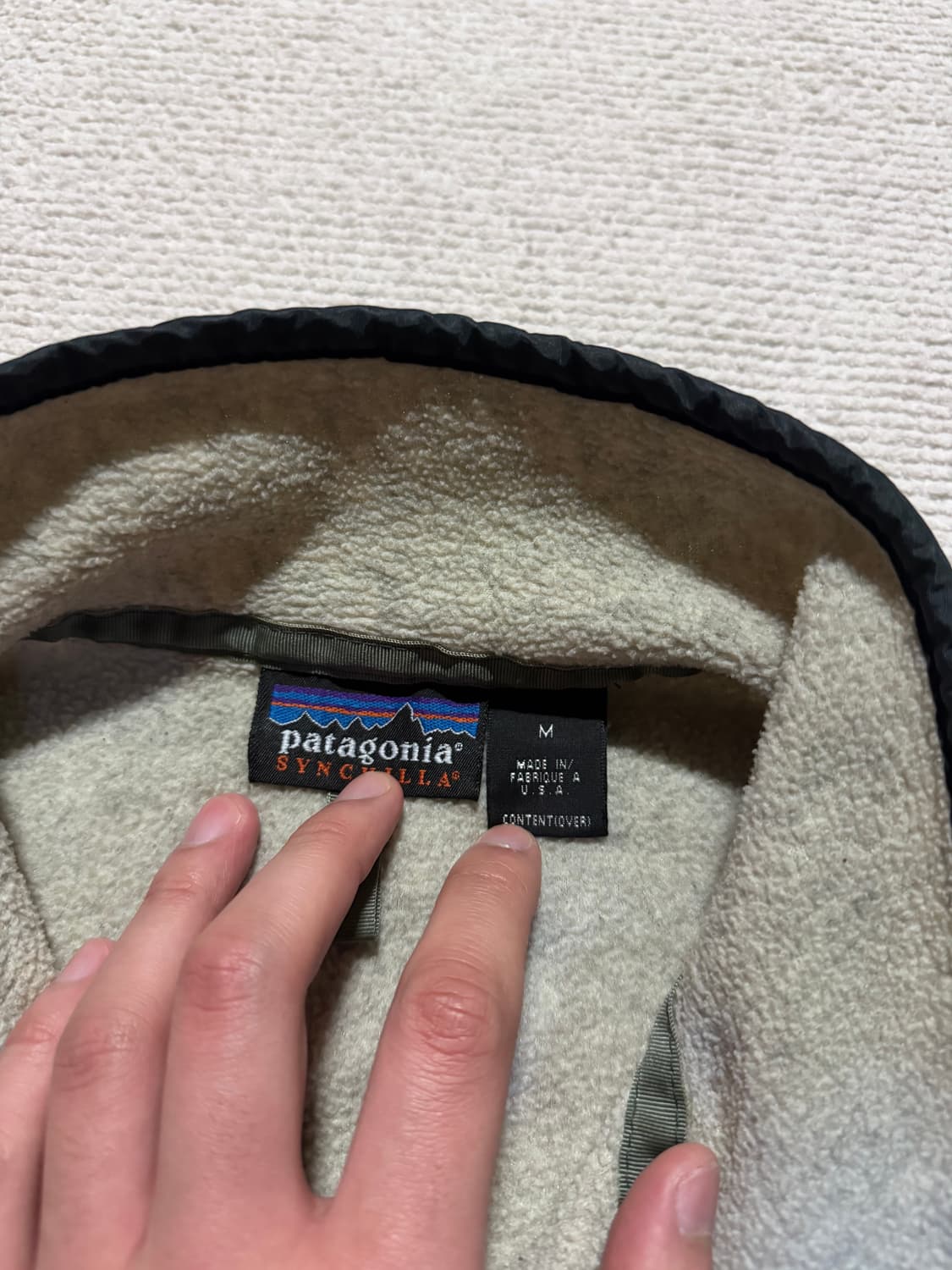 90s USA 파타고니아 신칠라 스냅티 M 상품이미지4