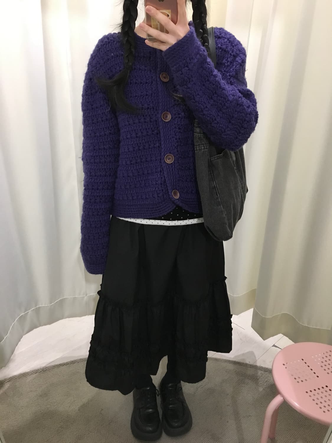 핸드메이드 짜임 가디건 상품이미지2