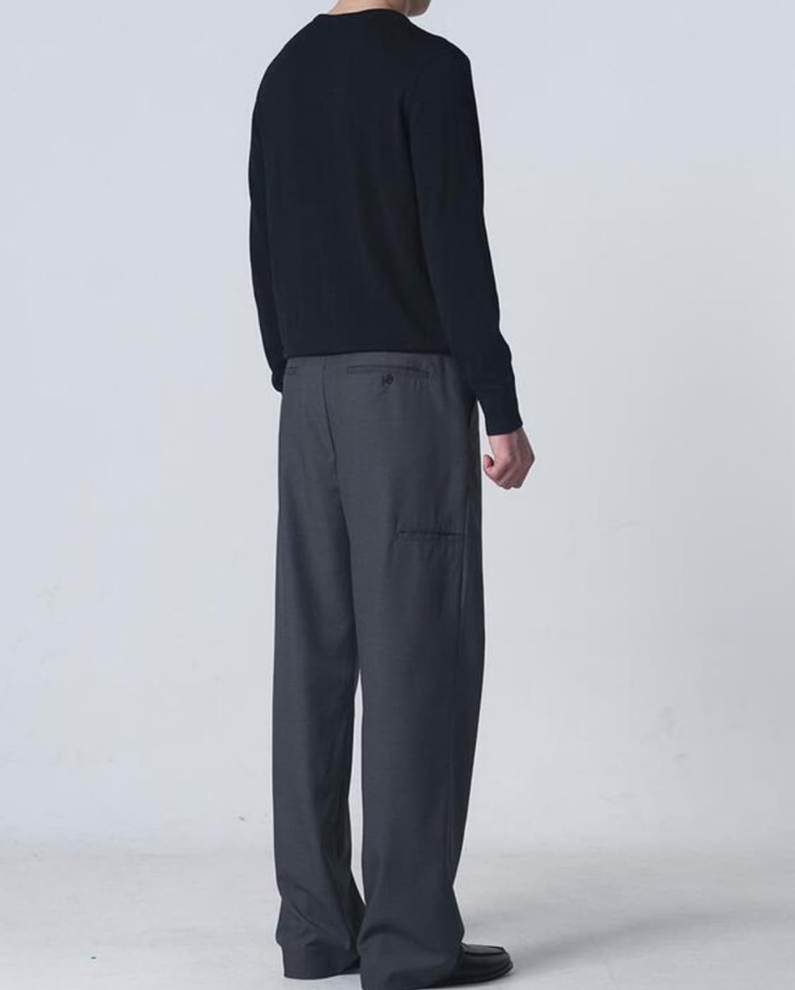 파세르 백 포켓 트라우져 차콜 상품이미지2
