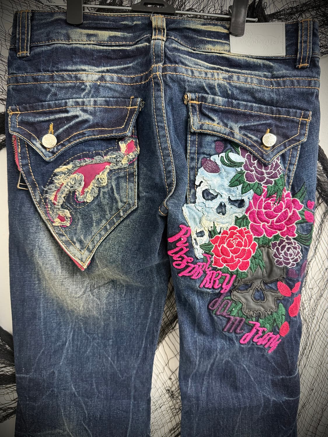 00s punk patch detailed bootscut jeans 상품이미지2