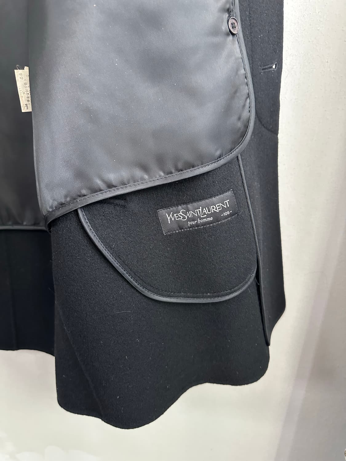 생로랑 블랙 캐시미어 코트 105 상품이미지5