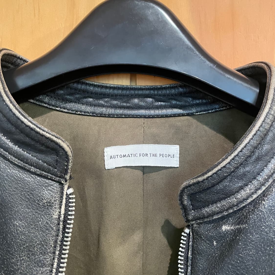 Washed Mechanic Leather Jacket 상품이미지5