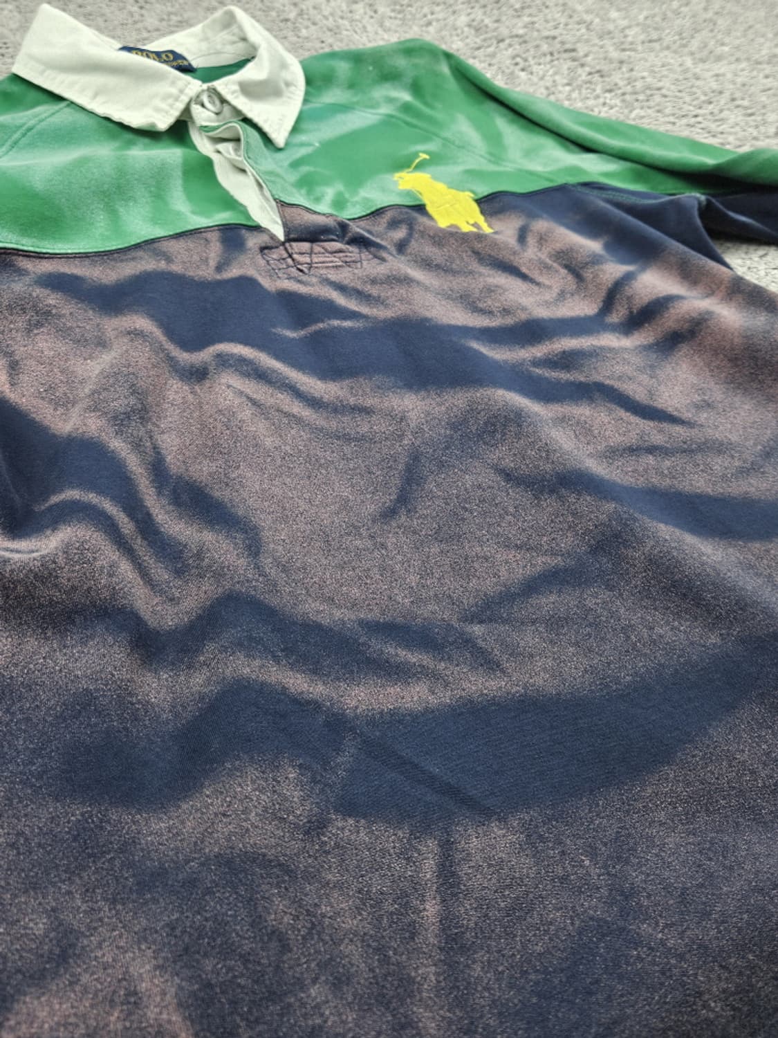 폴로랄프로렌 다잉워시드 커스텀 배색 럭비 티셔츠 ( XL )/ 10361 상품이미지10