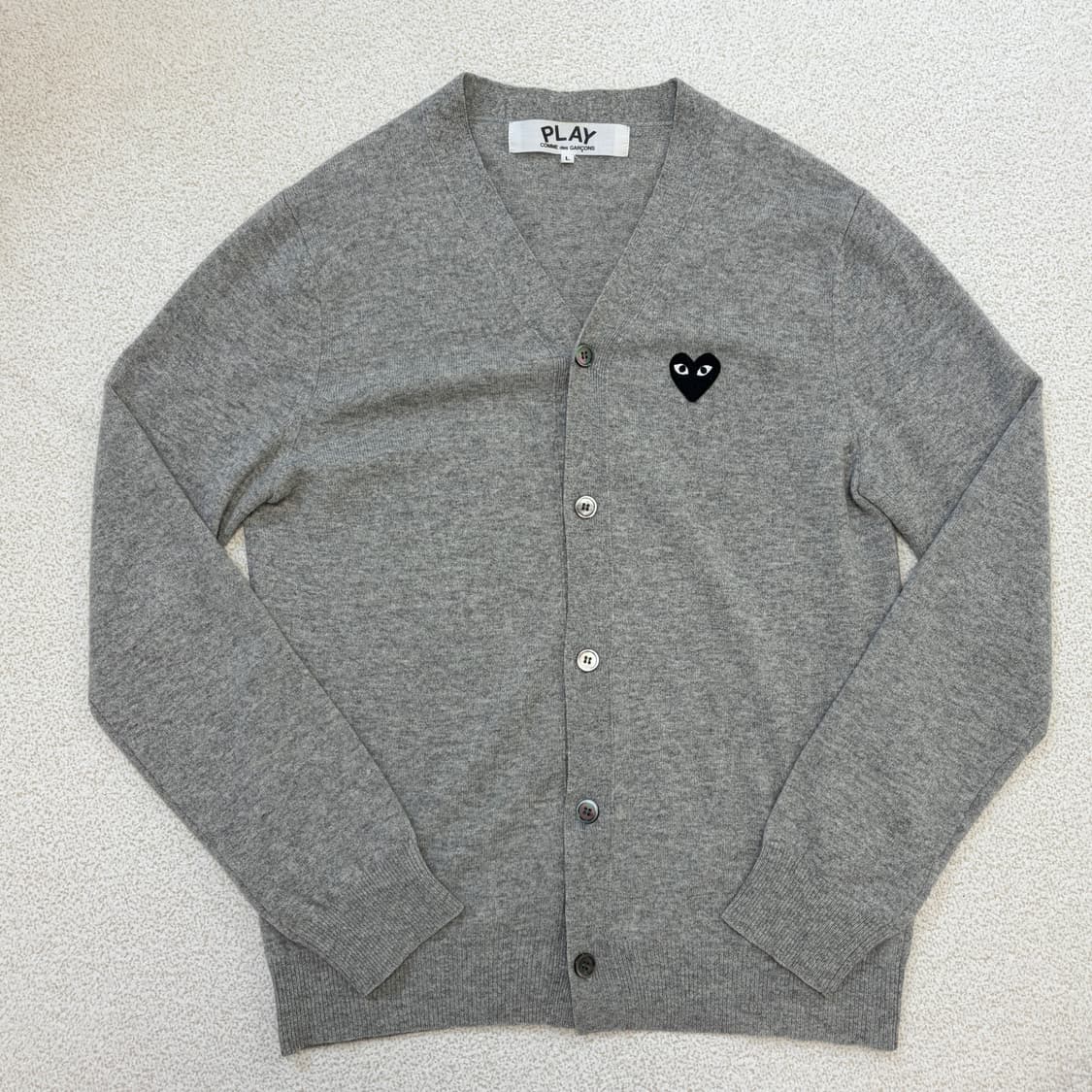 꼼데가르송 블랙와펜 그레이 가디건 상품이미지6