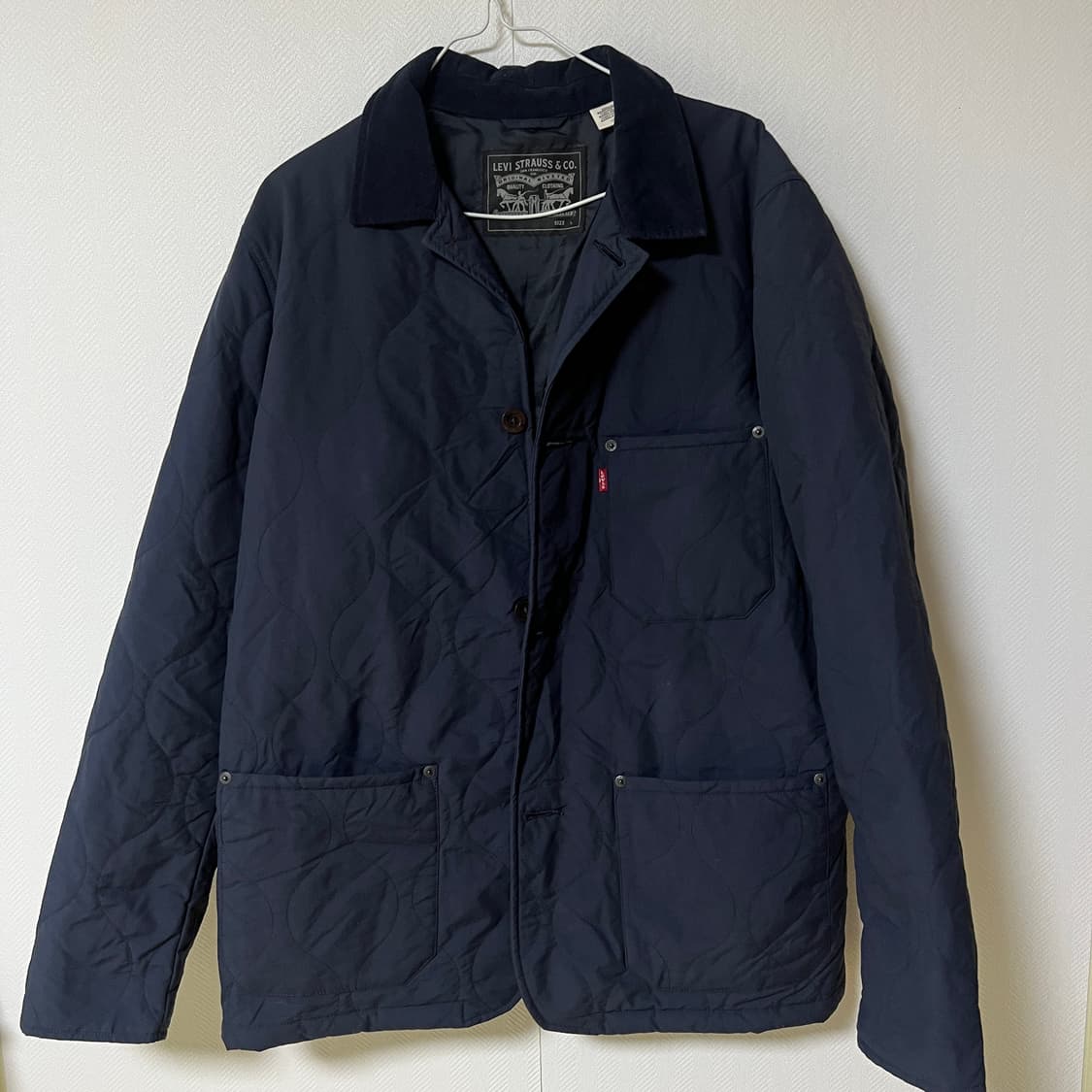 리바이스 퀼팅자켓 네이비 L 상품이미지1