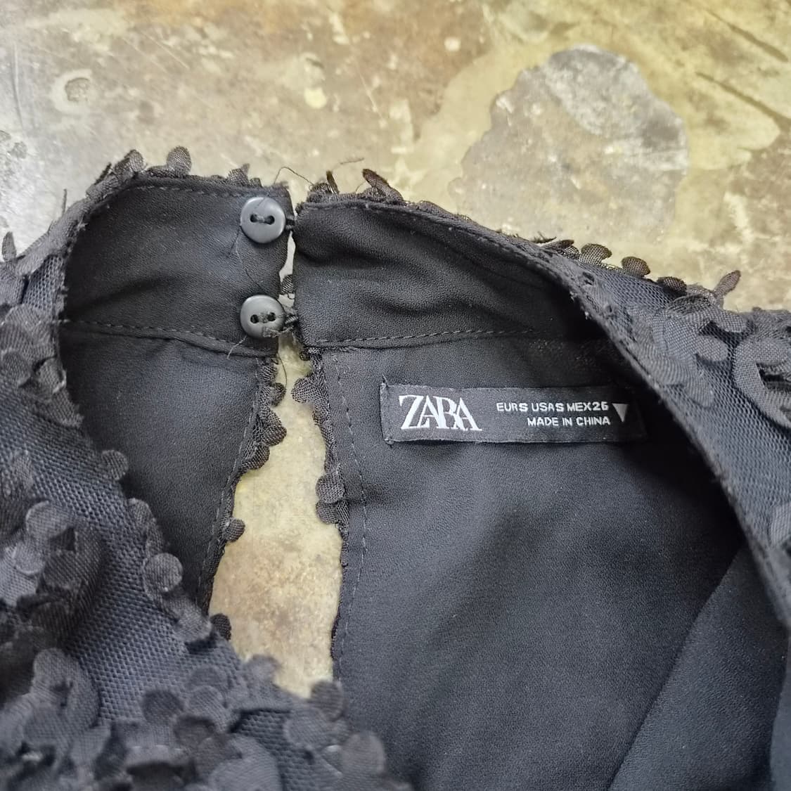 S) ZARA 자라 레이스 블라우스 아플리케 블라우스 상품이미지4