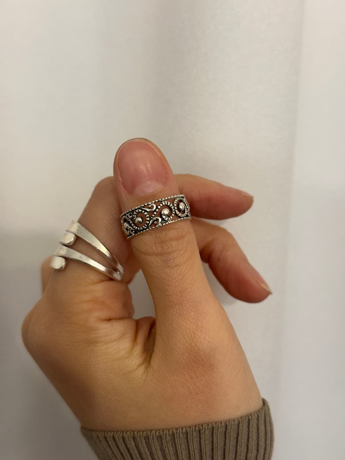 Ornate Scroll Band 925Silver Ring 상품이미지4