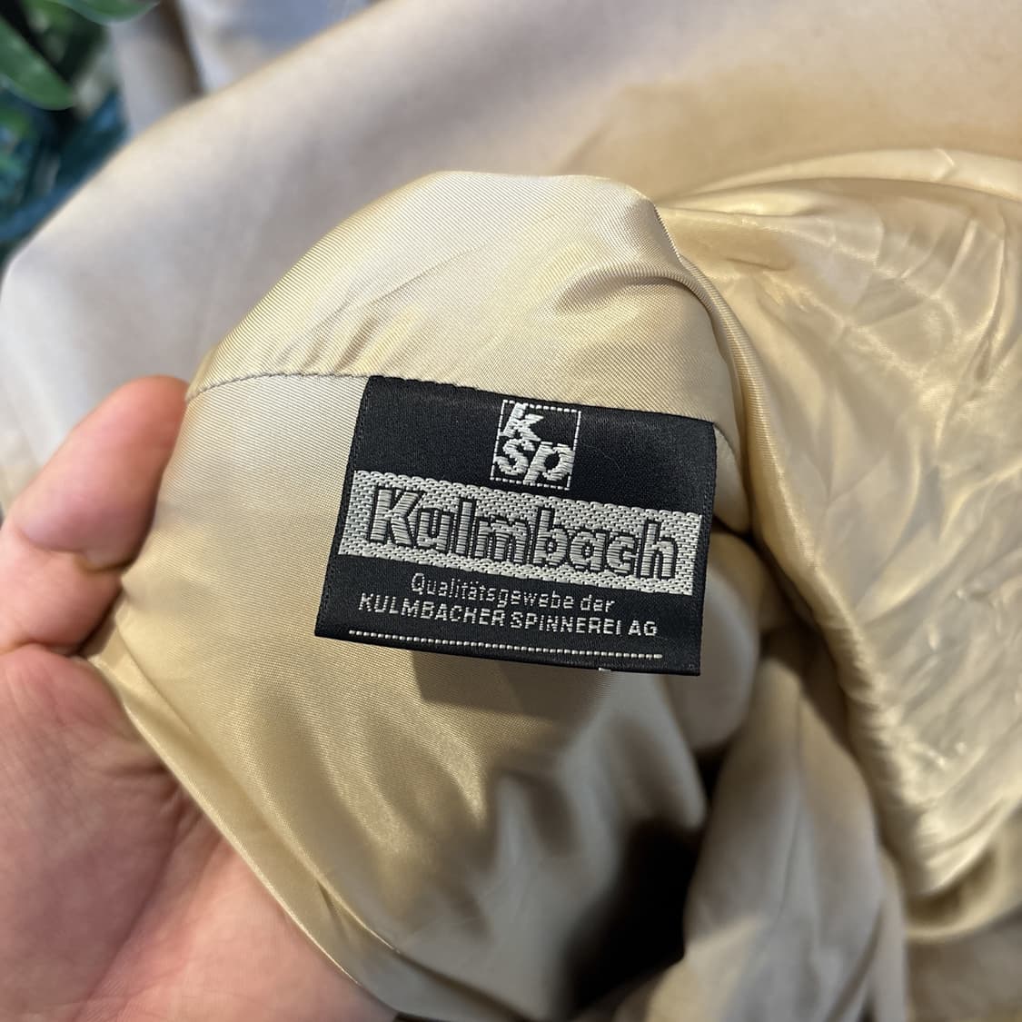 JPN VINTAGE 롱라인 퍼카라 트렌치코트 탈부착 안감 디테일 베이지 상품이미지7