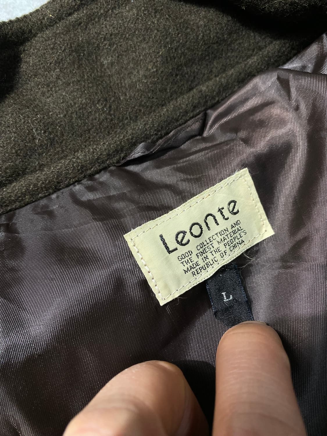 [L] Leonte 90s 아카이브 카키 울 봄버자켓 상품이미지8