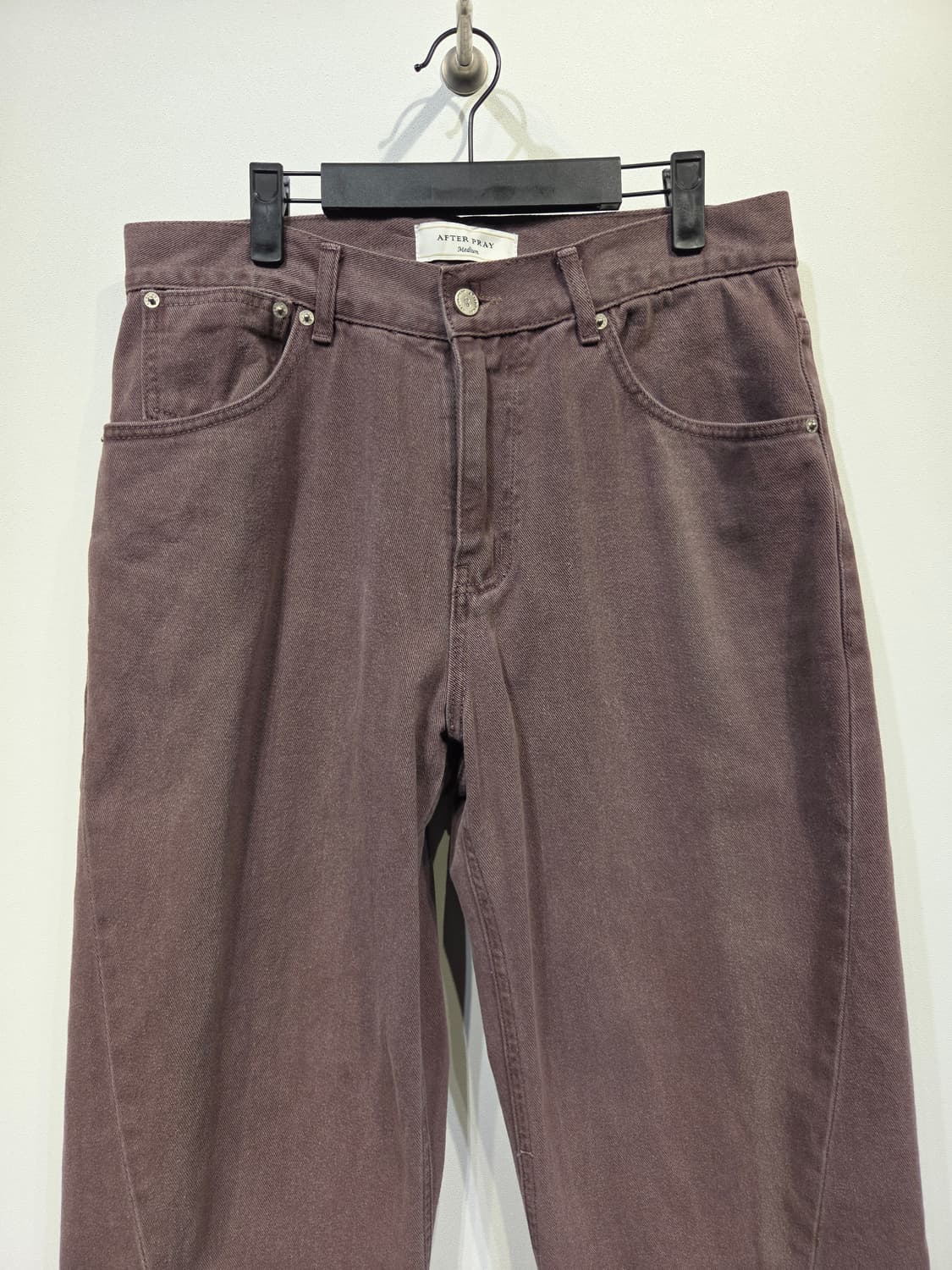 AFTER PRAY 애프터프레이 커브드 절개 와이드 데님 상품이미지3