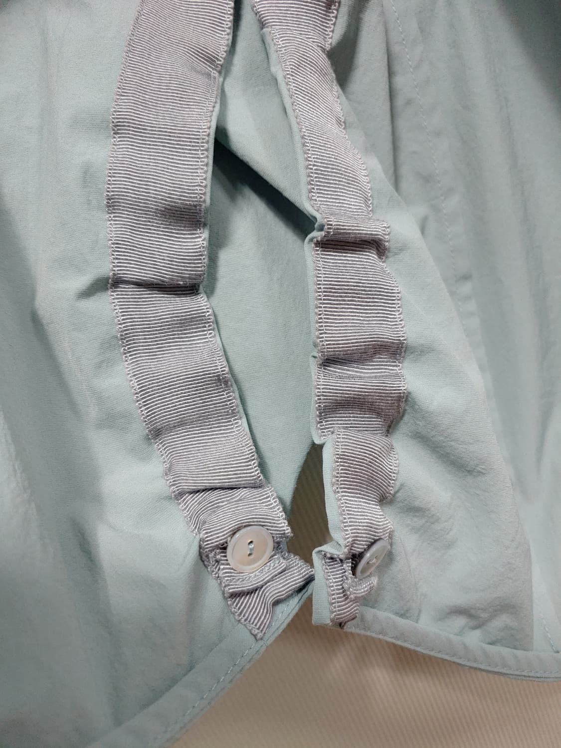 한섬 마인 셔링 소매 오픈 자켓 오버핏 여성 55~66 상품이미지4