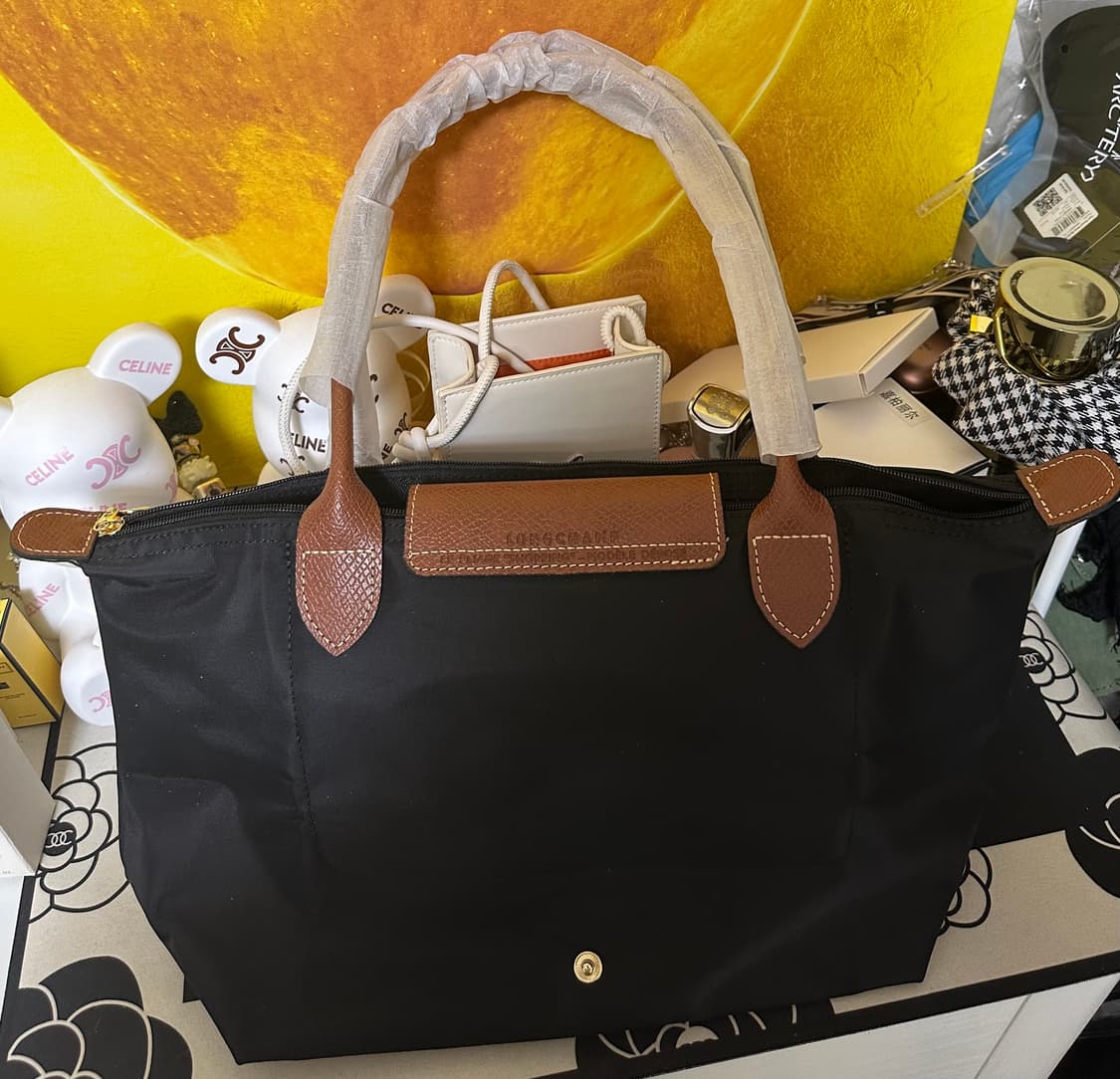 롱샴 블랙 쇼퍼백 택 새상품  상품이미지5