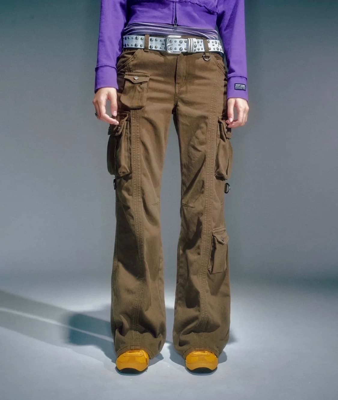 WOMEN SCOTTIE SEMI BOOTS CUT PANTS BROWN 상품이미지1