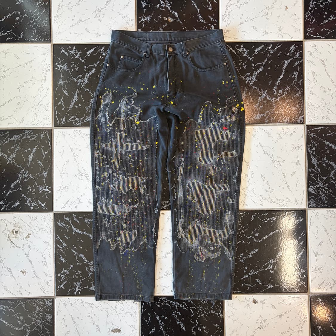 camel denim hand stitch pants 상품이미지4