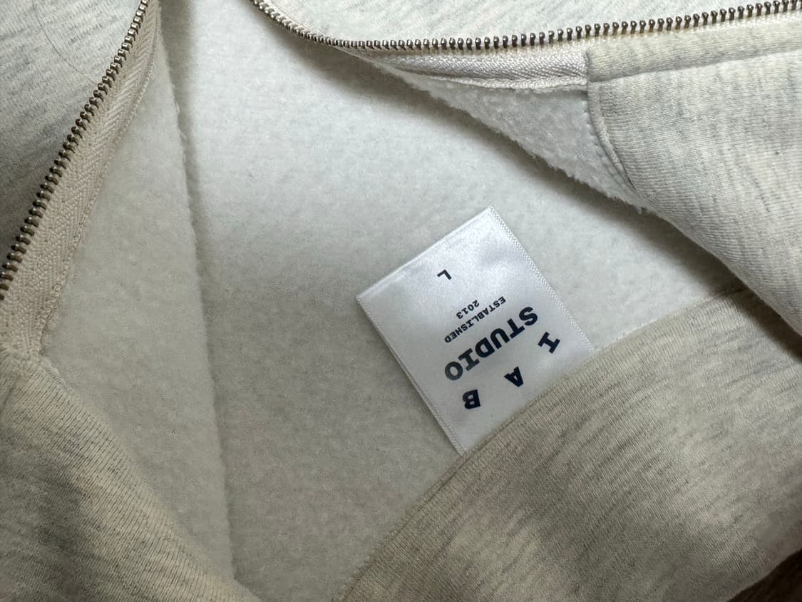 아이앱스튜디오 하프집업 오트밀 버건디 L 상품이미지2