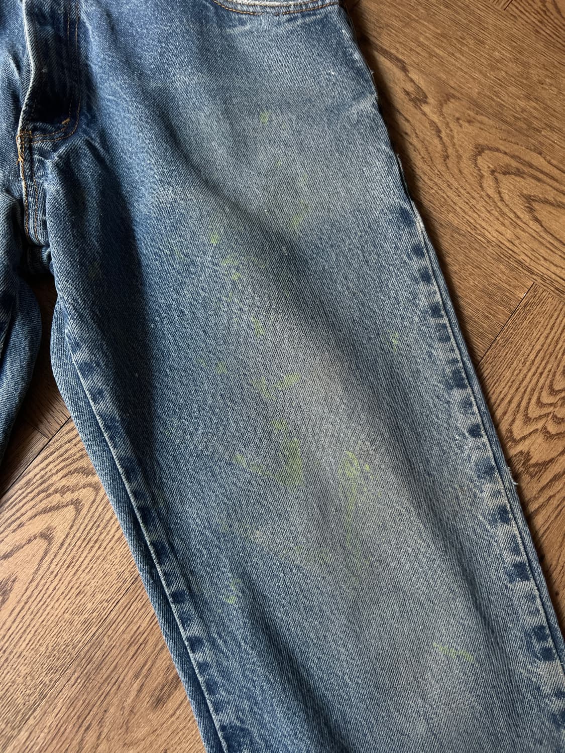 [36]00s 리바이스 USA 517 블랭크탭 페인티드 플레어핏 데님팬츠 상품이미지5