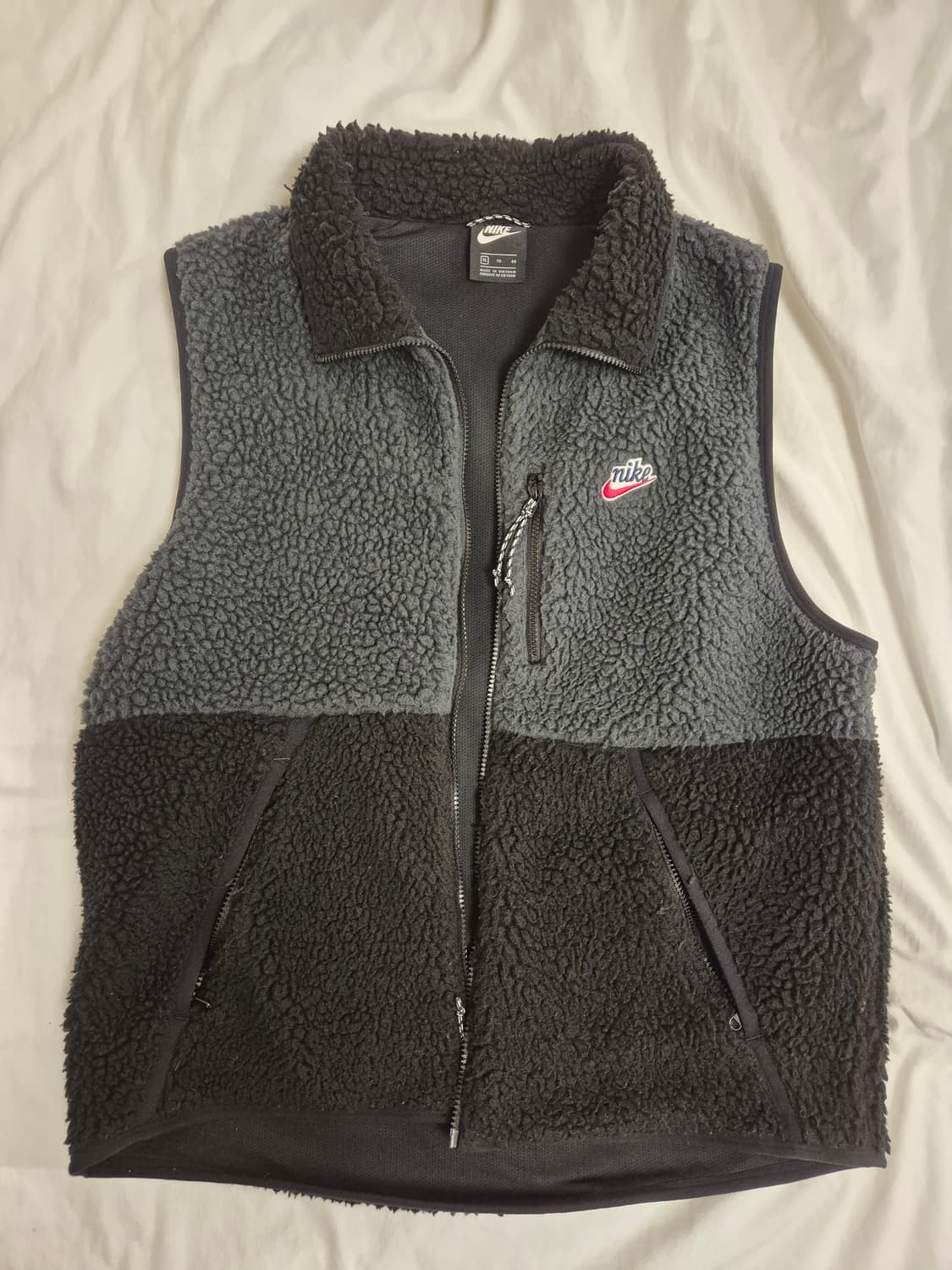 (XL) 나이키 셰르파 양털 조끼 그레이/블랙 상품이미지1