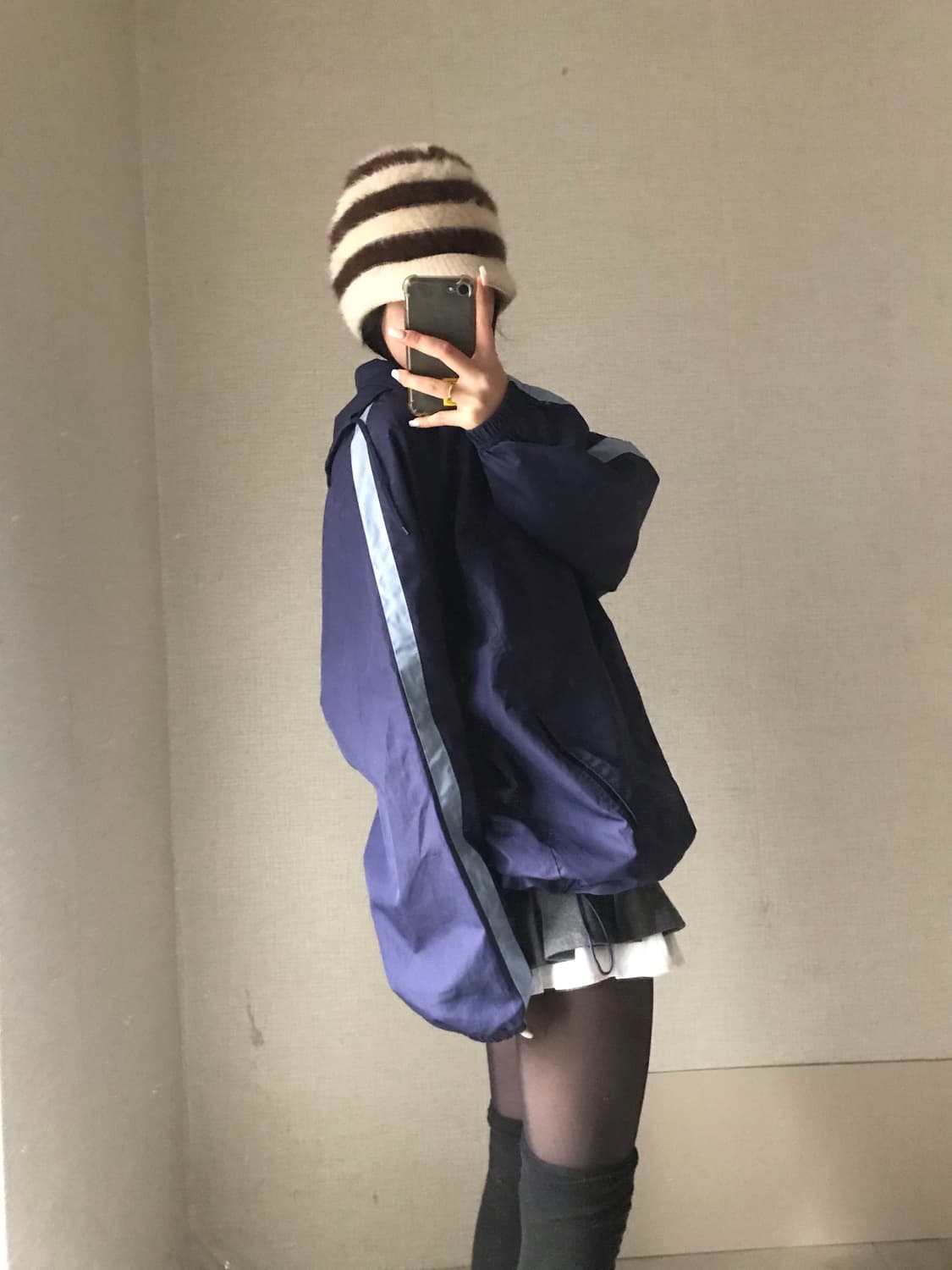 나이키 네이비 연하늘 바람막이 상품이미지2