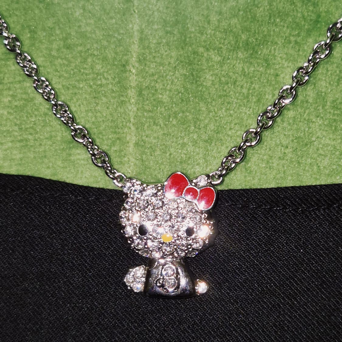 08s 레어 키티 실버 925 파베 목걸이 상품이미지7