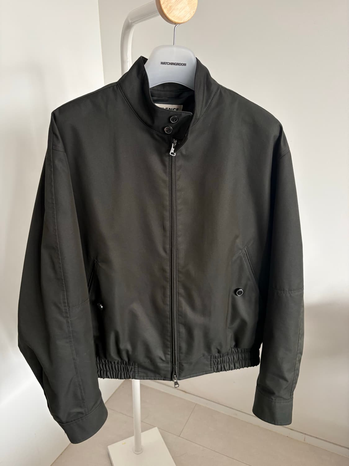 인사일런스 샴브레이 해링턴 자켓 블랙 S 상품이미지1