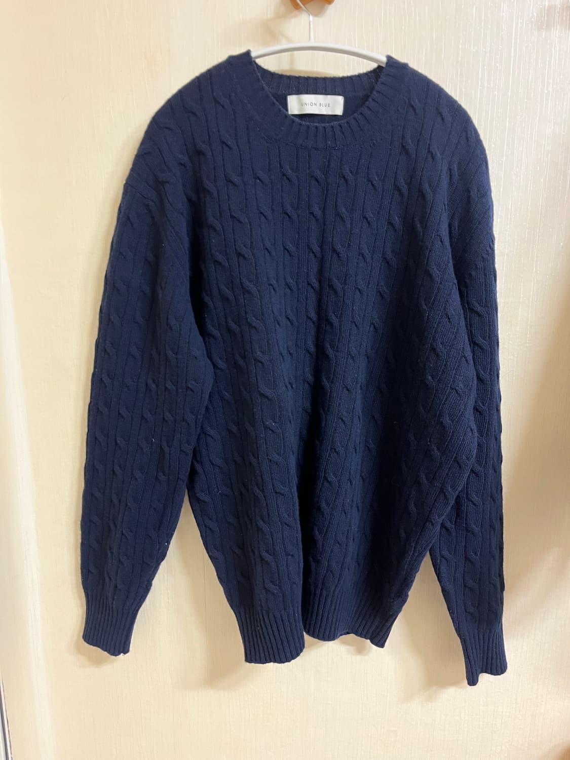 유니온 블루 케이블 메리노 울 니트 L 상품이미지1