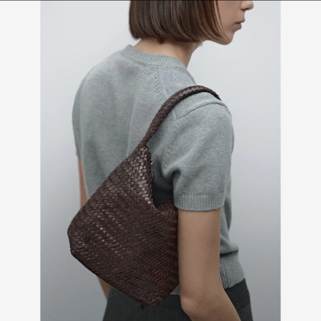 마시모두띠 나파 레더 우븐 버킷백 상품이미지1