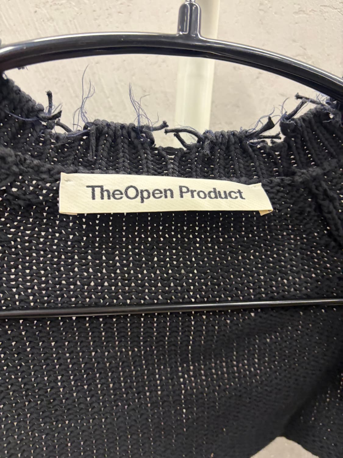 더오픈프로덕트 데미지 볼레로 가디건 블랙 상품이미지3