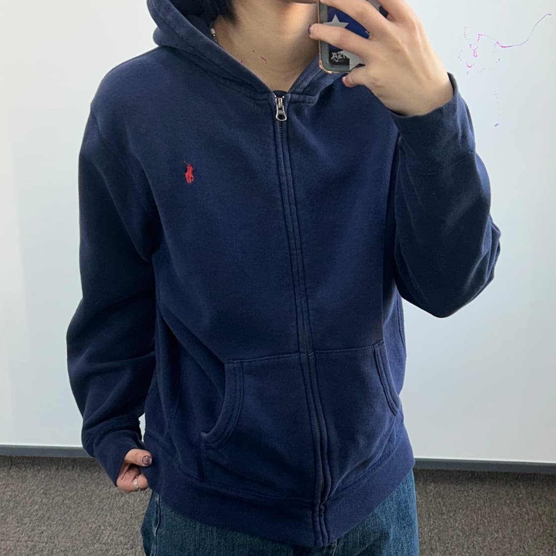 Polo 폴로 레드 포니 네이비 후드집업  상품이미지2