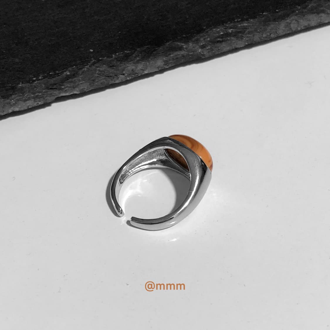 (Unisex) 머드원석 스톤 반지 오픈링 상품이미지5