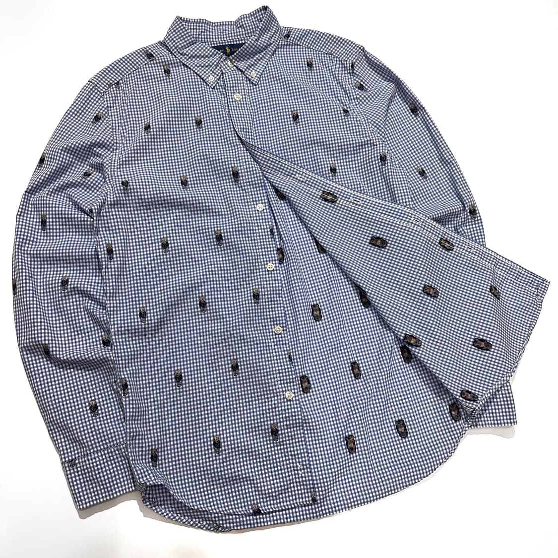 폴로 베어패턴 체크 셔츠 상품이미지2