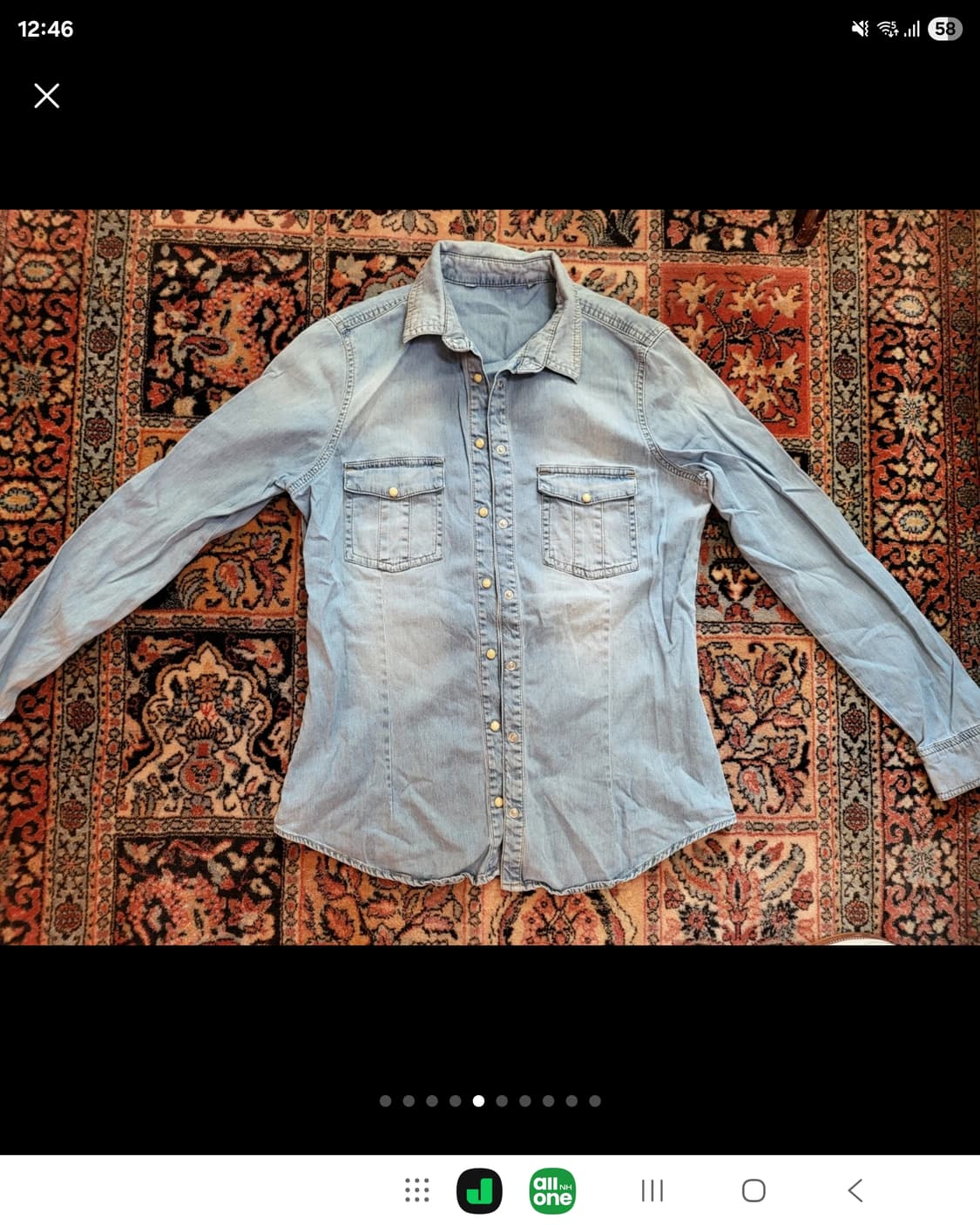 데님 헤지 웨스턴 셔츠 남방  상품이미지5