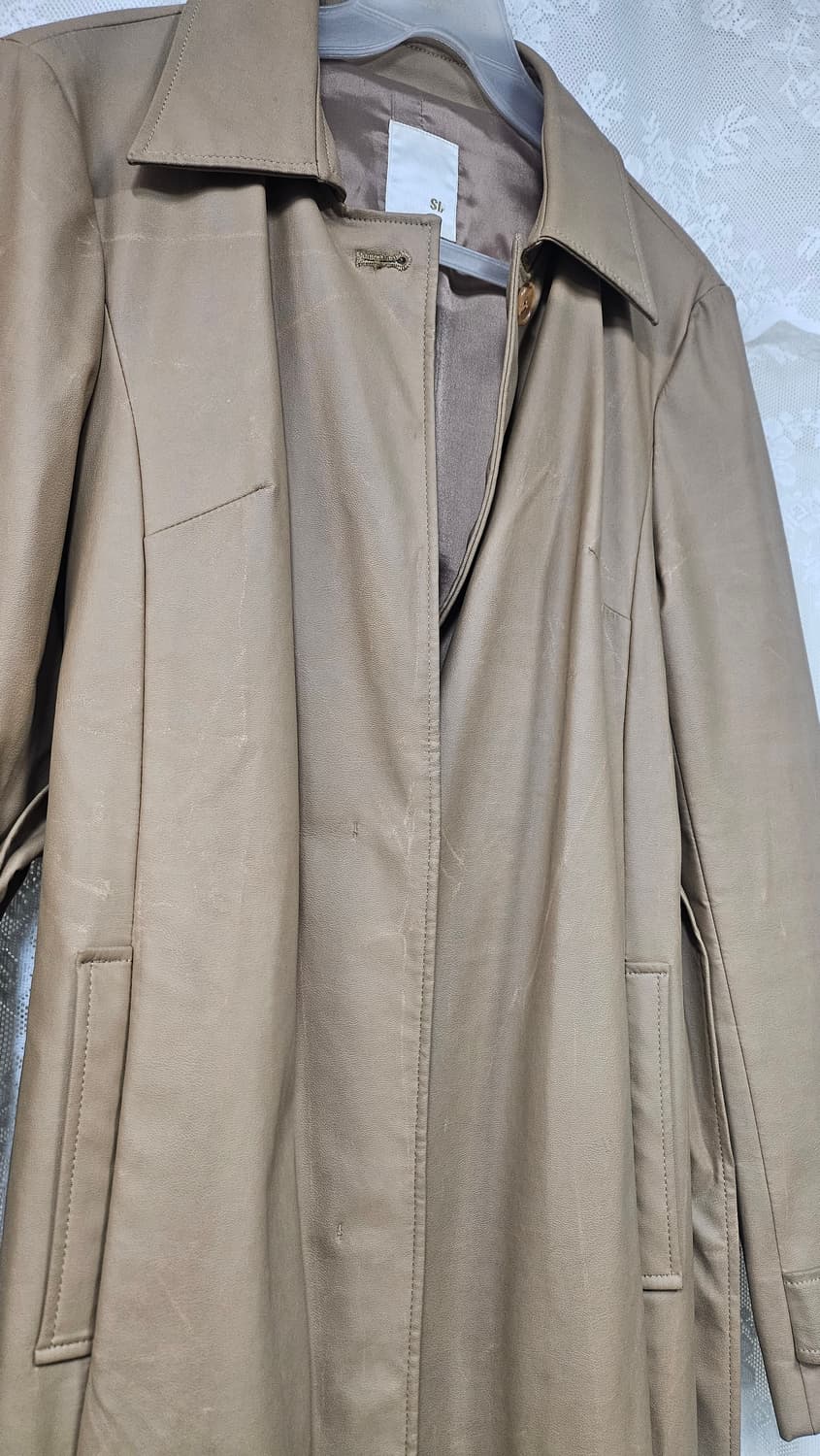 합성피혁 가죽 롱코트  상품이미지4