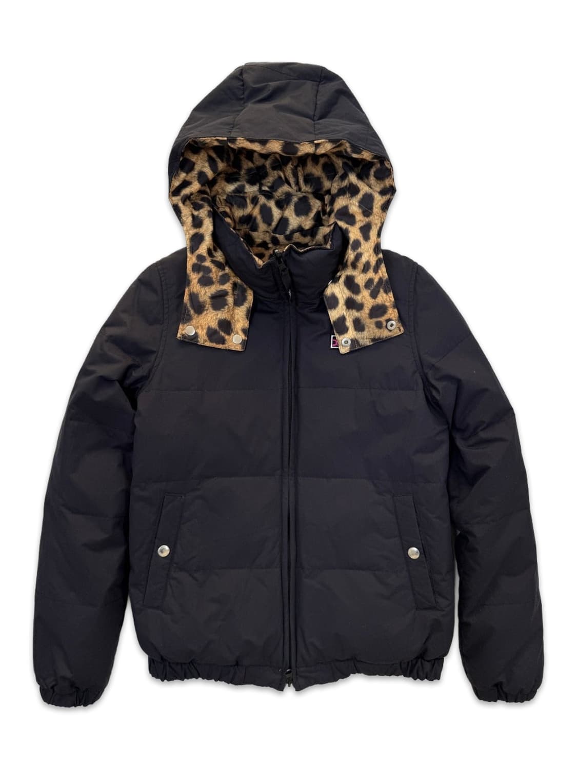 빈티지 X-girl 블랙 호피 패딩 상품이미지2